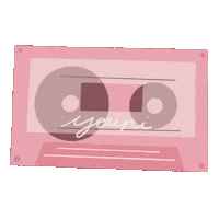Goodiemood music illustration pink vintage Sticker
