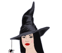 KrasaArt girl halloween hat witch Sticker