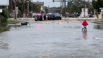 Florida Streets Flooded by Tropical Storm Nicole