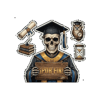 Skull Graduation Sticker