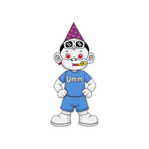 White Monkey Black Glasses Sticker by Zhot