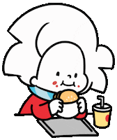 Nom Nom Eating Sticker by Ai and Aiko