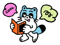 avapom cool books raccoon zines Sticker