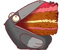 Cake Crow Sticker