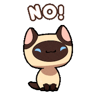 No Way Cat Sticker by Mino Games