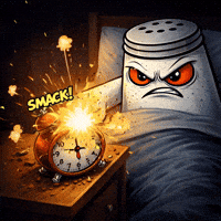 Snoozing Alarm Clock GIF by SALT