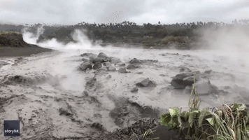 'Dangerous' Volcanic Debris Flows Along Riverbed Amid La Soufriere Eruptions