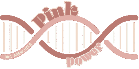 Dna Pink Power Sticker by OKC Frenchies