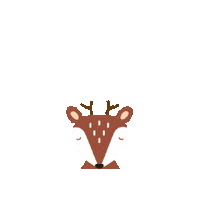 Deer Reindeer Sticker by goki