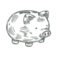 baby_exchangerie money pig piggybank cheaper Sticker