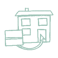 baby_exchangerie house pakket onderweg huur je babyspullen Sticker