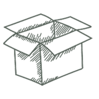 baby_exchangerie doos open box huur je babyspullen lease je babyuitzet Sticker