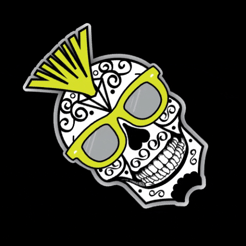DrinkARRIBA sunglasses skull mexican chelada GIF