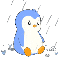Sad Rainy Day Sticker by Pudgy Penguins