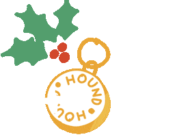 Christmas Dog Sticker by HOUNDcollection