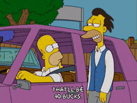homer simpson car GIF