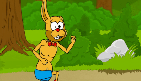 rabbit running GIF by Estudios Animeco