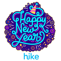 new year party Sticker by Hike Messenger