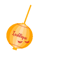 lashtiqueid yellow chinese lashes chinesenewyear Sticker