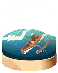 Holiday Surf Sticker by Hawaiian Airlines