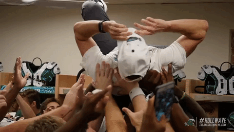 football athletics GIF by GreenWave