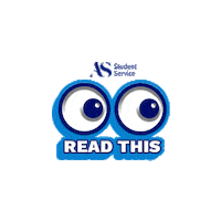 Eyes Read Sticker by AS Student Service