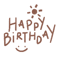Happy Birthday Words Sticker by Catharina Stewart