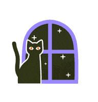 Red Eyes Cat Sticker