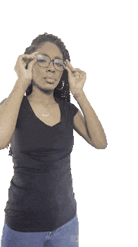 schaelovesocial confused huh glasses wait what Sticker