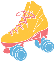rollerfit rollerskate roller skate skater girl rollerskater Sticker