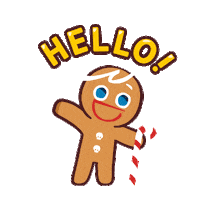 Gingerbread Hello Sticker by cookierun