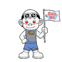 Happy Call Me Sticker by Zhot