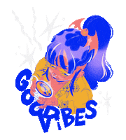 Good Vibes Girl Sticker