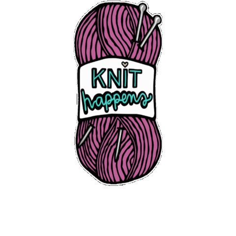 Knitting Happens Sticker