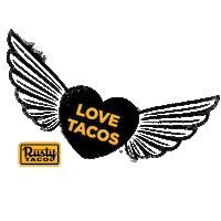 Hungry Tex Mex Sticker by Rusty Taco