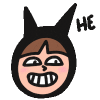 balade smile face character head Sticker