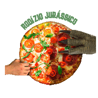 jurassicpizza pizza jurassic pizza jurasic pozza Sticker