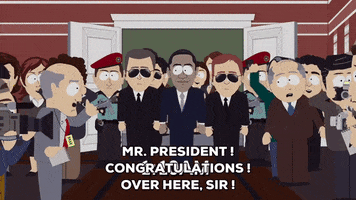 entering mr. president GIF by South Park 