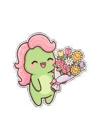 Flowers Love Sticker by KuteCosmos | Home of Fruffy and 12 Kute Signs