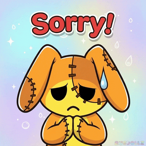 RugDollz sorry regret apology mybad GIF