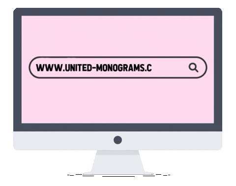 Shopping Computer Sticker by UnitedMonograms