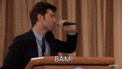 Parks And Recreation Mic Drop GIF by PeacockTV