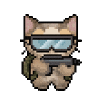 Pixel Cute Cat Sticker