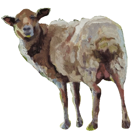 Farm Animals Art Sticker by Brown Dog Farm Studio