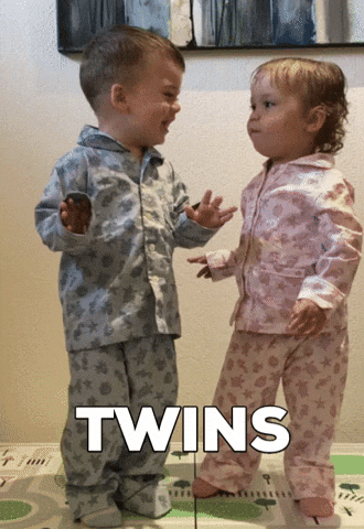 twinningituk giphygifmaker love you twins babies GIF