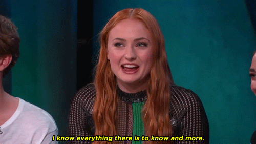 sophie turner i know everything GIF by Team Coco
