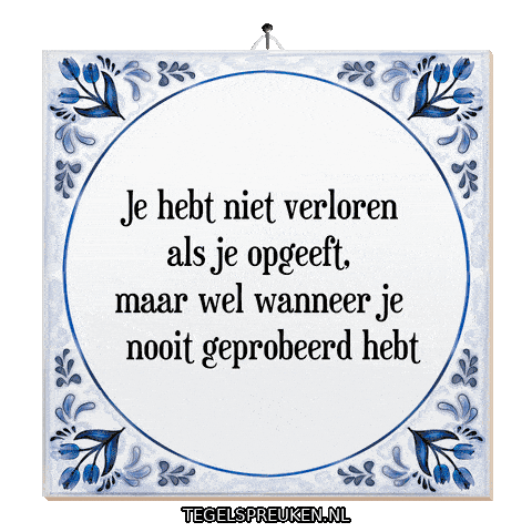 Hoop Moed Sticker by Tegelspreuken.nl