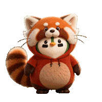 Happy Red Panda Sticker by ZaddyFi