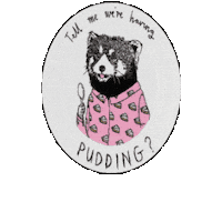 Jimbobart illustration animal dessert plate Sticker
