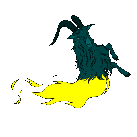 LeQuartierAnime fire goat 2danimation hellfest Sticker